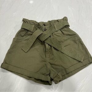 Abercrombie & Fitch High Waist Khaki Shorts